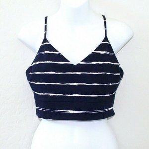 Necessary Objects Painter Stripes Crop Top Tank L